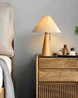 Wooden Pleat Table Lamp