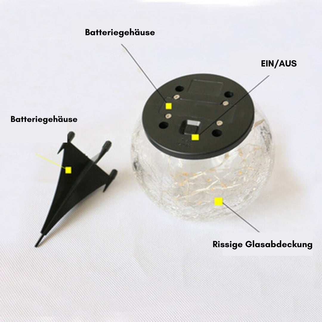 Crackle Sphere Solar Light