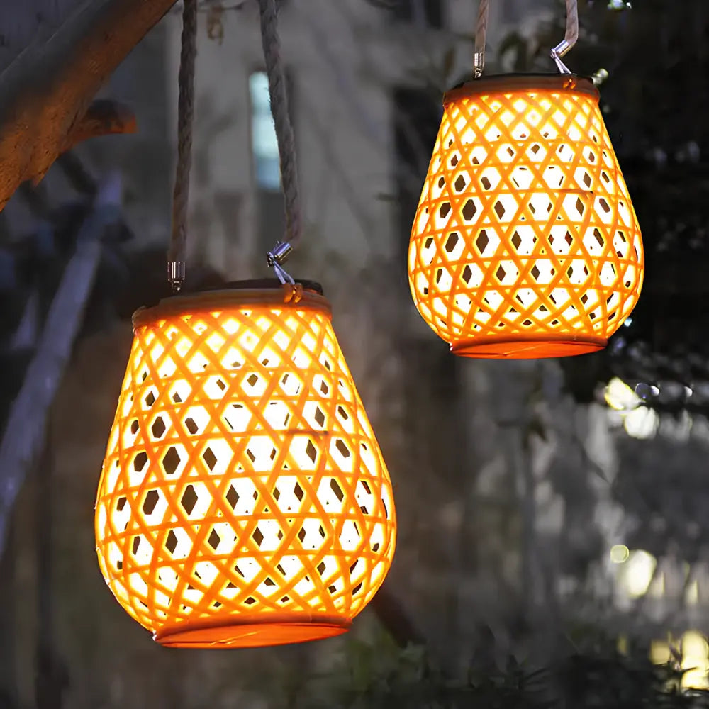 Woven Solar Lantern Light