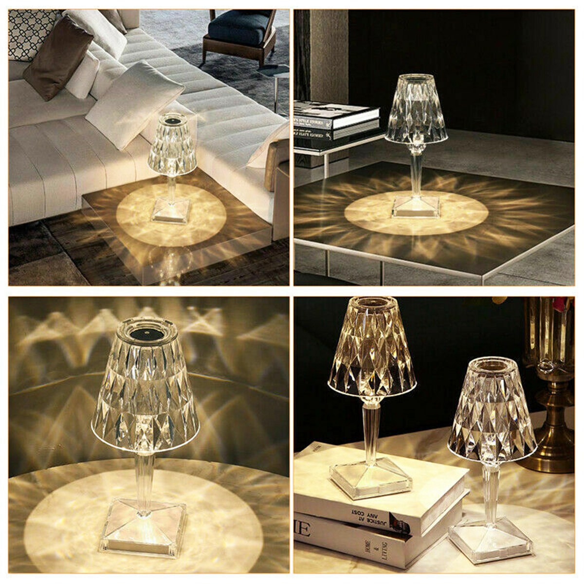 Crystal Diamond Table Lamp