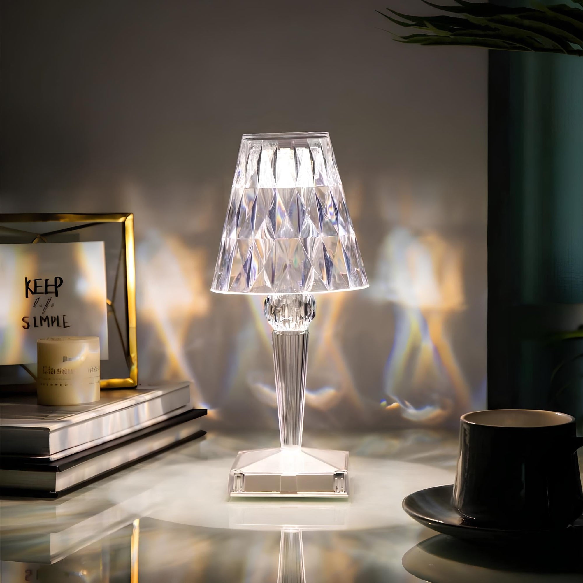 Crystal Diamond Table Lamp