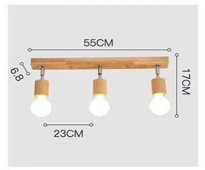 Stilvolle hölzerne Spotlampe