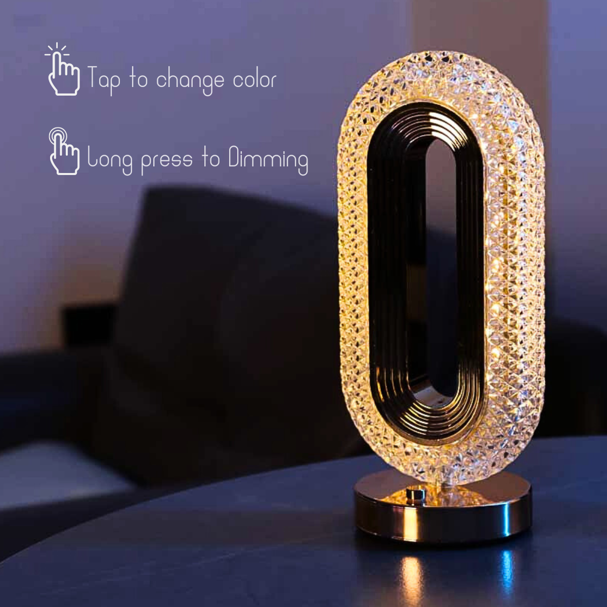 Crystal Infinity Table Lamp