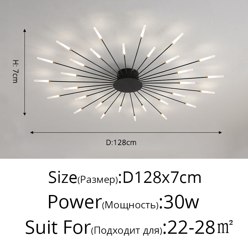 Lampe plafond radiante Starburst