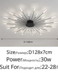 Lampe plafond radiante Starburst