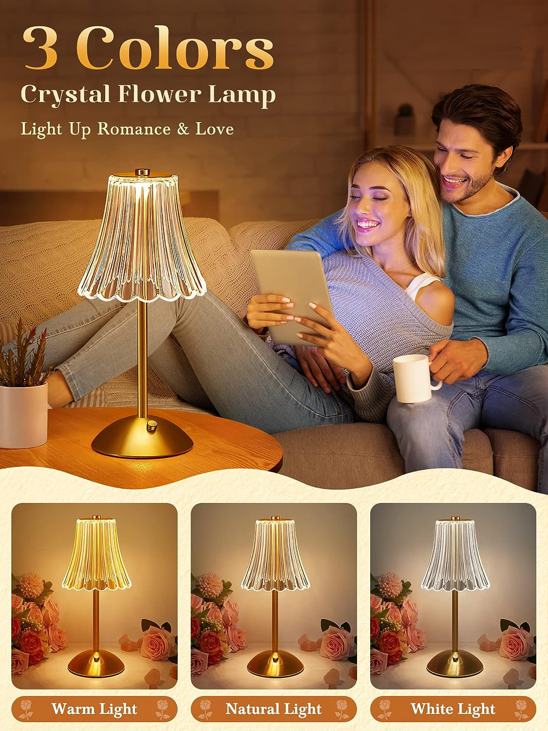 Elegance Glow Crystal Lamp