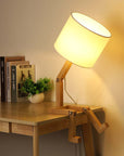 Articulated Wooden Table Lamp