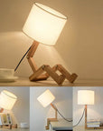 Articulated Wooden Table Lamp