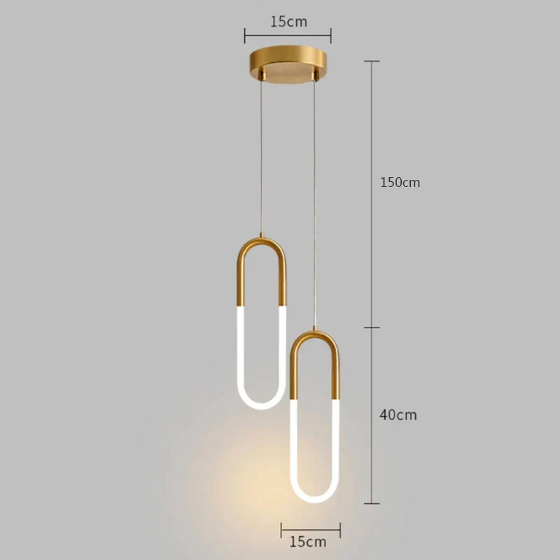 Minimalistisches Lichtbogenanhänger Licht