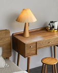 Wooden Pleat Table Lamp