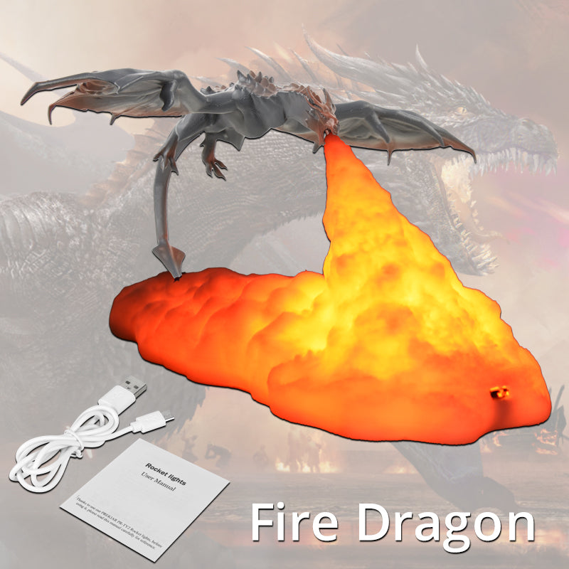 Inferno Dragon Flame Lamp