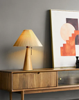 Wooden Pleat Table Lamp