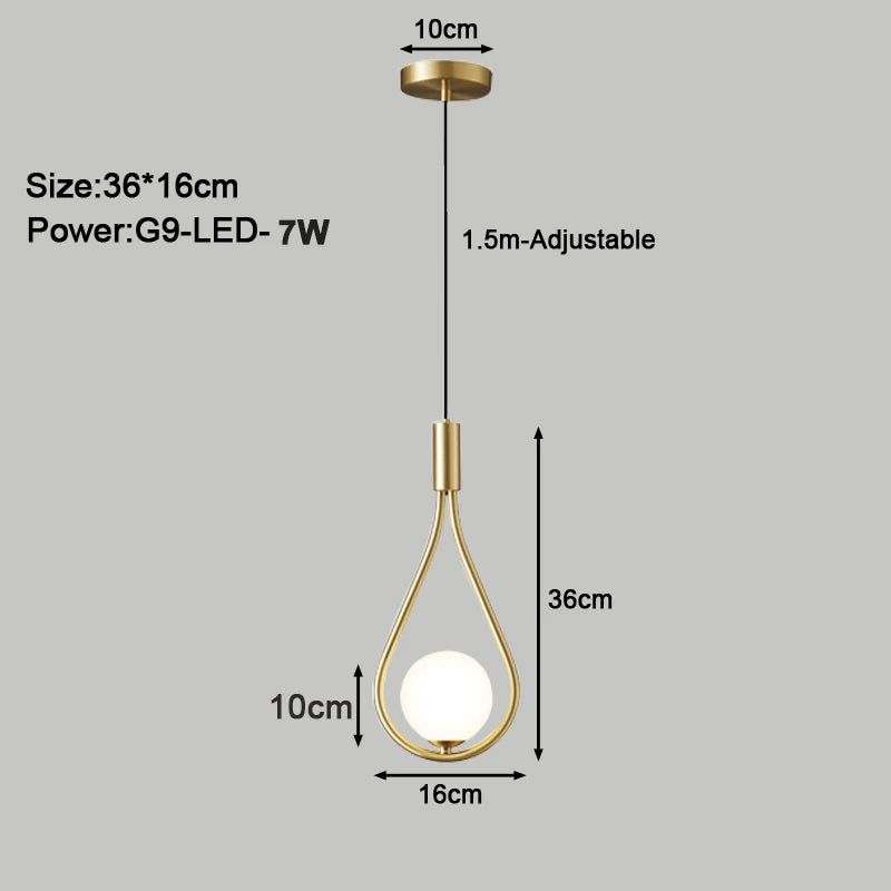 Tränenhalo -Anhängerlampe