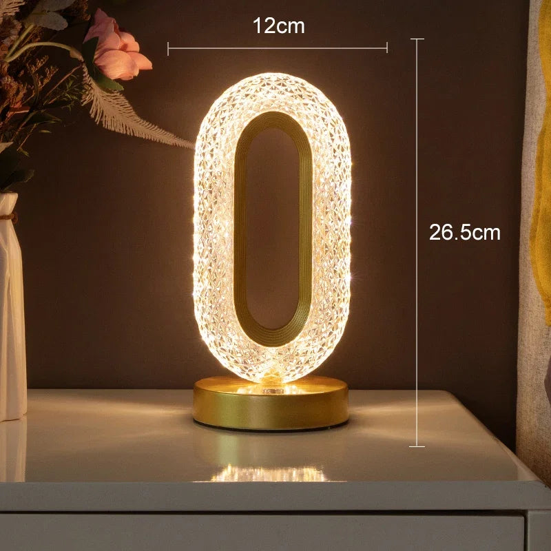 Crystal Infinity Table Lamp