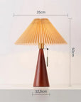 Wooden Pleat Table Lamp