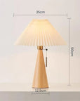 Wooden Pleat Table Lamp